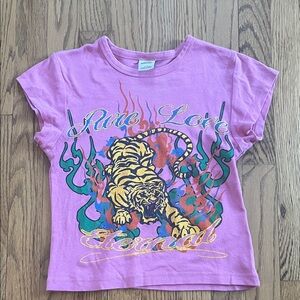 Urban Outfitters Purple Graphic Crop Top